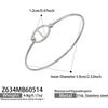 Wholesale 18K Electroplated Stainless Steel Geometric Pig Nose Love Bracelet For Women