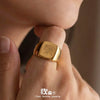 Wholesale 18K Gold Electroplated Engraved Geometric Butterfly And Peony Flower Stainless Steel Ring And Bracelet For Women