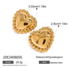 Wholesale 18K Gold Electroplated Stainless Steel Geometric And Heart Shaped Women's Earrings