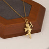 Wholesale 18K Gold Electroplated Stainless Steel Geometric Cupid Trinket Pendant Necklace For Women