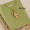 Wholesale 18K Gold Electroplated Stainless Steel Geometric Cupid Trinket Pendant Necklace For Women