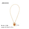 Wholesale 18K Gold Electroplated Stainless Steel Heartshaped Pendant Necklace For Women