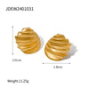 Wholesale 18K Gold Electroplated Stainless Steel Oblique Thread Earrings For Women