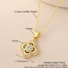 Wholesale 18K Gold Plated Copper Diamondencrusted Fourleaf Clover Necklace And Bracelet Jewelry Set For Women