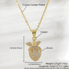 Wholesale 18K Gold Plated Copper Fruit Necklace With Zircon Inlay For Women Fairy Style O Word Chain