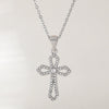Wholesale 18K Gold Plated Copper Geometric Cross Zirconencrusted Pendant Necklace For Unisex