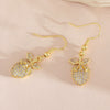 Wholesale 18K Gold Plated Copper Microinlaid Zircon Fruitshaped Threedimensional Drop Earrings For Women