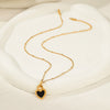Wholesale 18K Gold Plated Doublesided Heart Stainless Steel Clavicle Necklace For Women