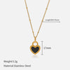 Wholesale 18K Gold Plated Doublesided Heart Stainless Steel Clavicle Necklace For Women