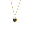 Wholesale 18K Gold Plated Doublesided Heart Stainless Steel Clavicle Necklace For Women