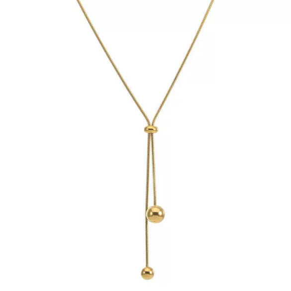 Wholesale 18K Gold Plated Geometric Snake Bone Chain Necklace For Women Made Of Titanium Steel