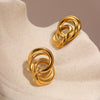 Wholesale 18K Gold Plated Geometric Stainless Steel Earrings For Women