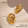 Wholesale 18K Gold Plated Geometric Stainless Steel Earrings For Women