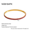Wholesale 18K Gold Plated Stainless Steel Elastic Bracelet With Colorful Zircon Light Luxury Niche Jewelry