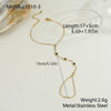 Wholesale 18K Gold Plated Stainless Steel Geometric Oval Finger Chain Ring Chain Bracelet For Women