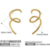 Wholesale 18K Gold Plated Stainless Steel Geometric Shaped Earrings For Women With Spiral Lines And Niche Style