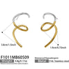Wholesale 18K Gold Plated Stainless Steel Geometric Shaped Earrings For Women With Spiral Lines And Niche Style