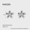 Wholesale 18K Gold Plated Stainless Steel Geometric Zircon Flower Earrings For Women
