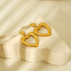 Wholesale 18K Gold Plated Stainless Steel Heart Shape Earrings For Women
