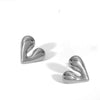 Wholesale 18K Gold Plated Stainless Steel Liquid Heart Asymmetrical Earrings For Women