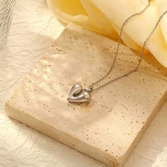 Wholesale 18K Gold Plated Stainless Steel Liquid Heart Asymmetrical Earrings For Women