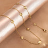 Wholesale 18K Gold Plated Stainless Steel Plants And Flowers Necklace And Bracelet Jewelry For Women