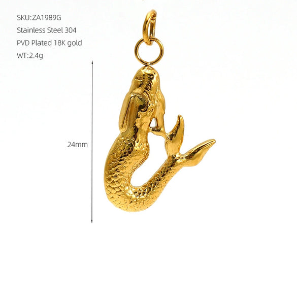 Wholesale 18K Gold Plated Stainless Steel Quirky Cartoon Jewelry Necklace And Bracelet Accessories