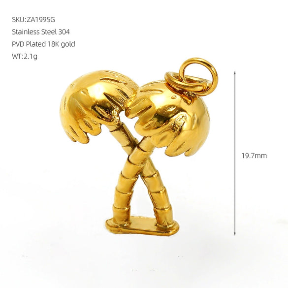 Wholesale 18K Gold Plated Stainless Steel Quirky Cartoon Jewelry Necklace And Bracelet Accessories