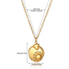 Wholesale 18K Gold Plated Stainless Steel Sun And Foot Shape Pendant Cross Chain For Women And Men