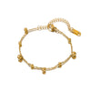 Wholesale 18K Gold Plated Titanium Steel Geometric Bead Chain Tassel Necklace For Women