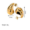 Wholesale 18K Gold Plated Titanium Steel Geometric Stud Earrings For Women