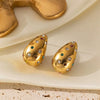 Wholesale 18K Gold Plated Titanium Steel Geometric Stud Earrings For Women