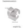 Wholesale 18K Gold Plated Titanium Steel Hand Polished Geometric Simple Design Earrings And Ring Set For Women