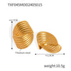 Wholesale 18K Gold Plated Titanium Steel Hand Polished Geometric Simple Design Earrings And Ring Set For Women