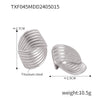 Wholesale 18K Gold Plated Titanium Steel Hand Polished Geometric Simple Design Earrings And Ring Set For Women