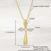 Wholesale 18K Gold Plated Zircon Inlaid Cross Copper Necklace For Unisex With Unique Design