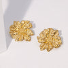 Wholesale 18K Goldplated Stainless Steel Flowershaped Earrings For Women