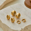 Wholesale 18K Goldplated Stainless Steel Geometric Beanshaped Stud Earrings For Women