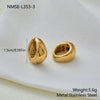 Wholesale 18K Goldplated Stainless Steel Geometric Beanshaped Stud Earrings For Women