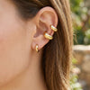 Wholesale 18K Goldplated Stainless Steel Geometric Beanshaped Stud Earrings For Women