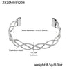 Wholesale 18K Goldplated Stainless Steel Geometric Cut Out Buckle Cross Opening Bracelet