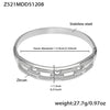 Wholesale 18K Goldplated Stainless Steel Geometric Cut Out Buckle Cross Opening Bracelet