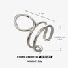 Wholesale 18K Goldplated Stainless Steel Geometric Oval Open Ring For Women