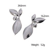 Wholesale 18K Goldplated Stainless Steel Minimalist Leaves Earrings For Women