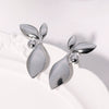 Wholesale 18K Goldplated Stainless Steel Minimalist Leaves Earrings For Women