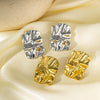Wholesale 18K Goldplated Titanium Steel Geometric Pleated Earrings For Women