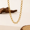 Wholesale 18K Goldplated Titanium Steel O Word Chain Necklace And Bracelet Jewelry For Women