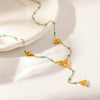 Wholesale 18K Real Gold Plated Stainless Steel Heart Shape Pendant Necklace For Women