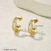 Wholesale 14K Stainless Steel Electroplated Light Luxury Minimalist Geometric Cshaped Zircon Earrings For Women