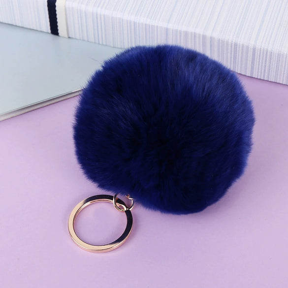 Wholesale Keychain Imitation Rex Rabbit Fur Ball Plush Creative Car And Bag Pendant